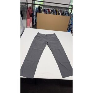 LB Tech Classic Fit Mens Pants Gray Straight Leg Casual Trousers 36x30